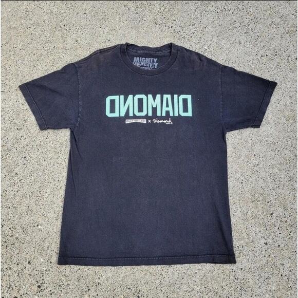 Y2k Diamond Supply Co. x Mighty Healthy T SShirt Black Large Streetwear Skater - Picture 1 of 4